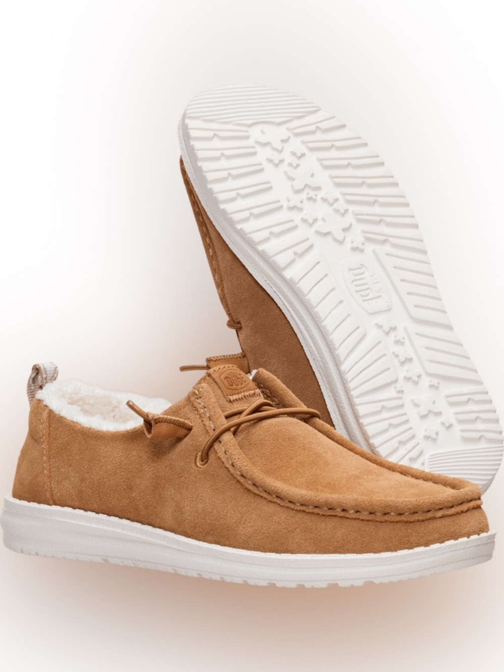 Hey Dude Women’s Size 8 Wendy Suede Shearling Chestnut Shoes